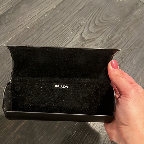 Prada | Black Rectangular Flip Top Clamshell Glasses Case - Picture 5 of 5